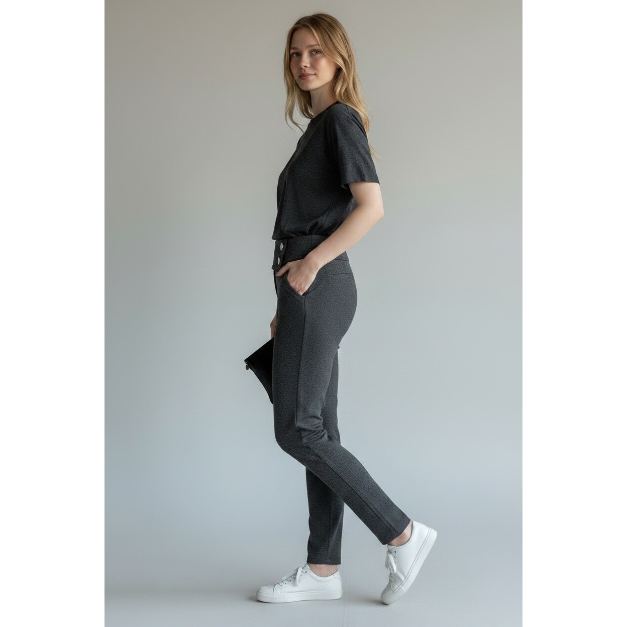 Apl Athletic Propulsion Labs Perfect Wool Trouser Charcoal Gray Medium New — image 3 of 8